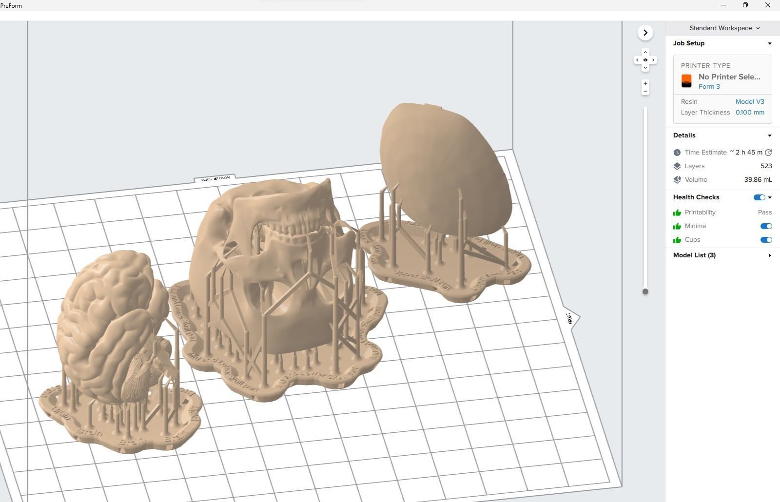 Insertable Human Skull and Brain 3D print model_18
