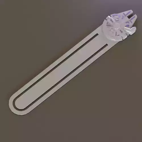 Millenium Falcon Bookmark for 3D print 3D print model