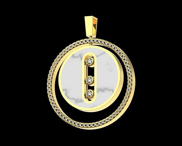 Move Me Round Pendant N133 3D print model