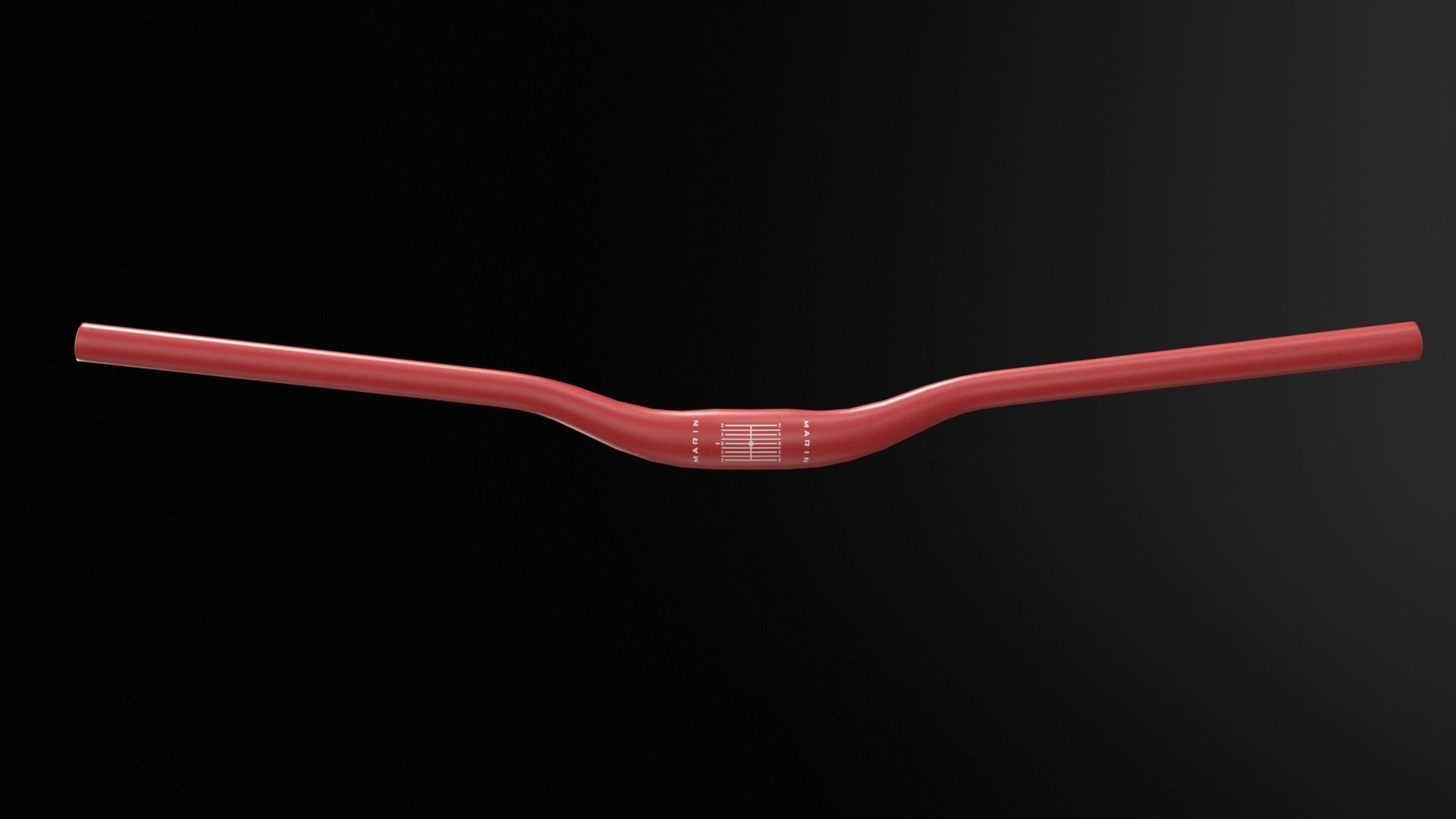Marin MTB Handlebars black red Low-poly 3D model_3