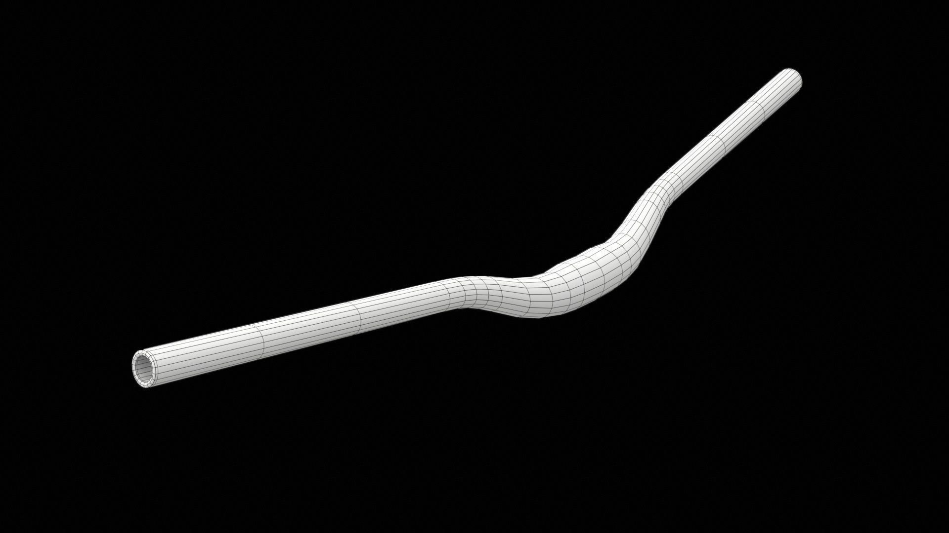 Marin MTB Handlebars black red Low-poly 3D model_13