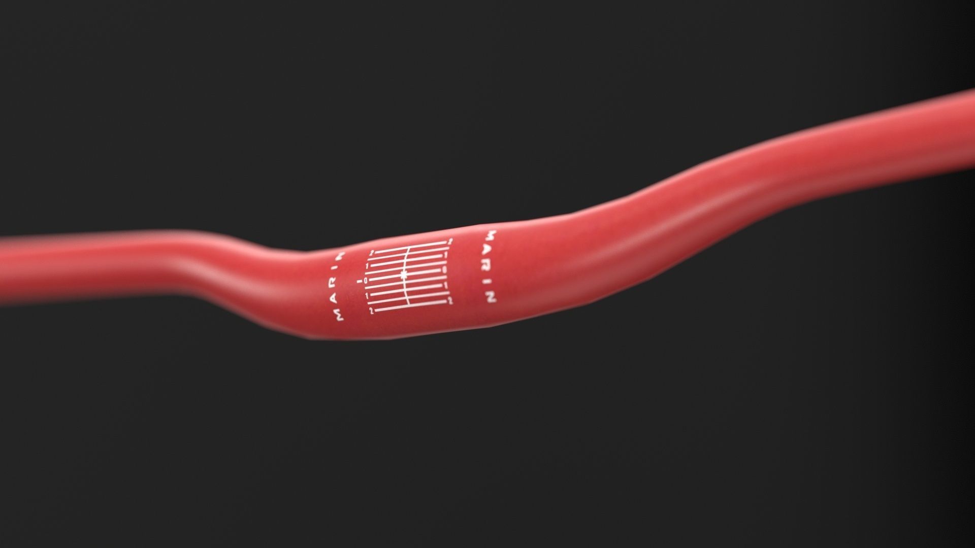 Marin MTB Handlebars black red Low-poly 3D model_5