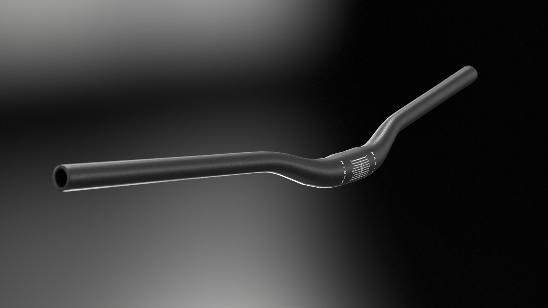 Marin MTB Handlebars black red Low-poly 3D model_1