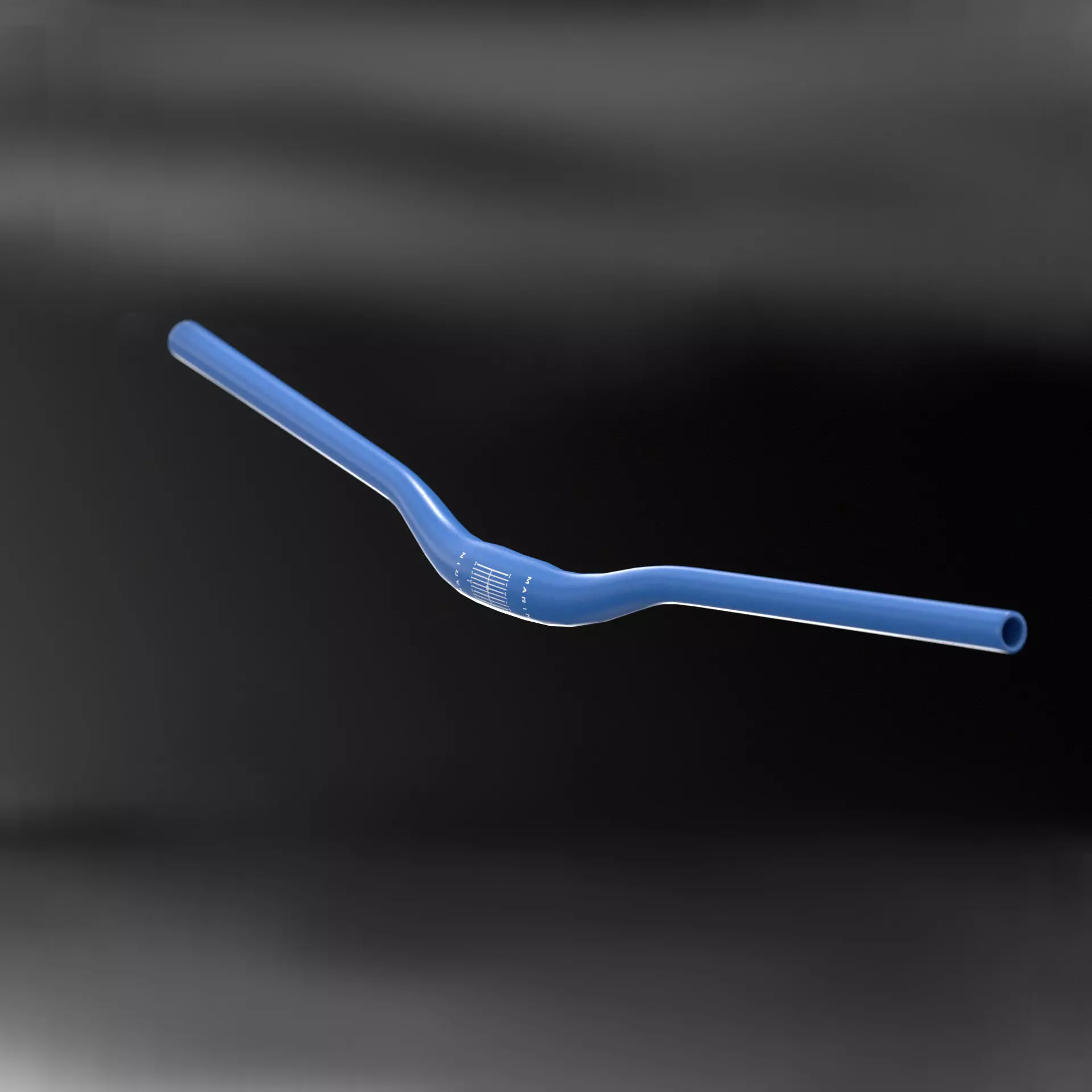 Marin MTB Handlebars blue orange Low-poly 3D model_0