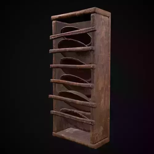 Vertical Dish Holder Low-poly 3D model
