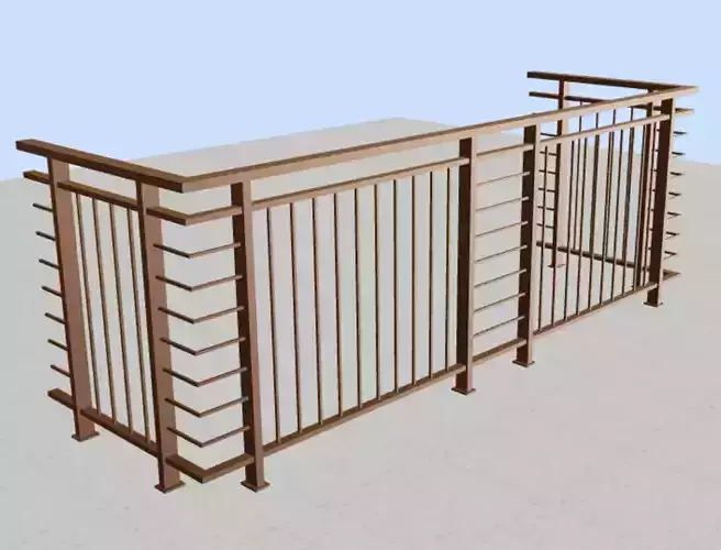 Iron balcony railing