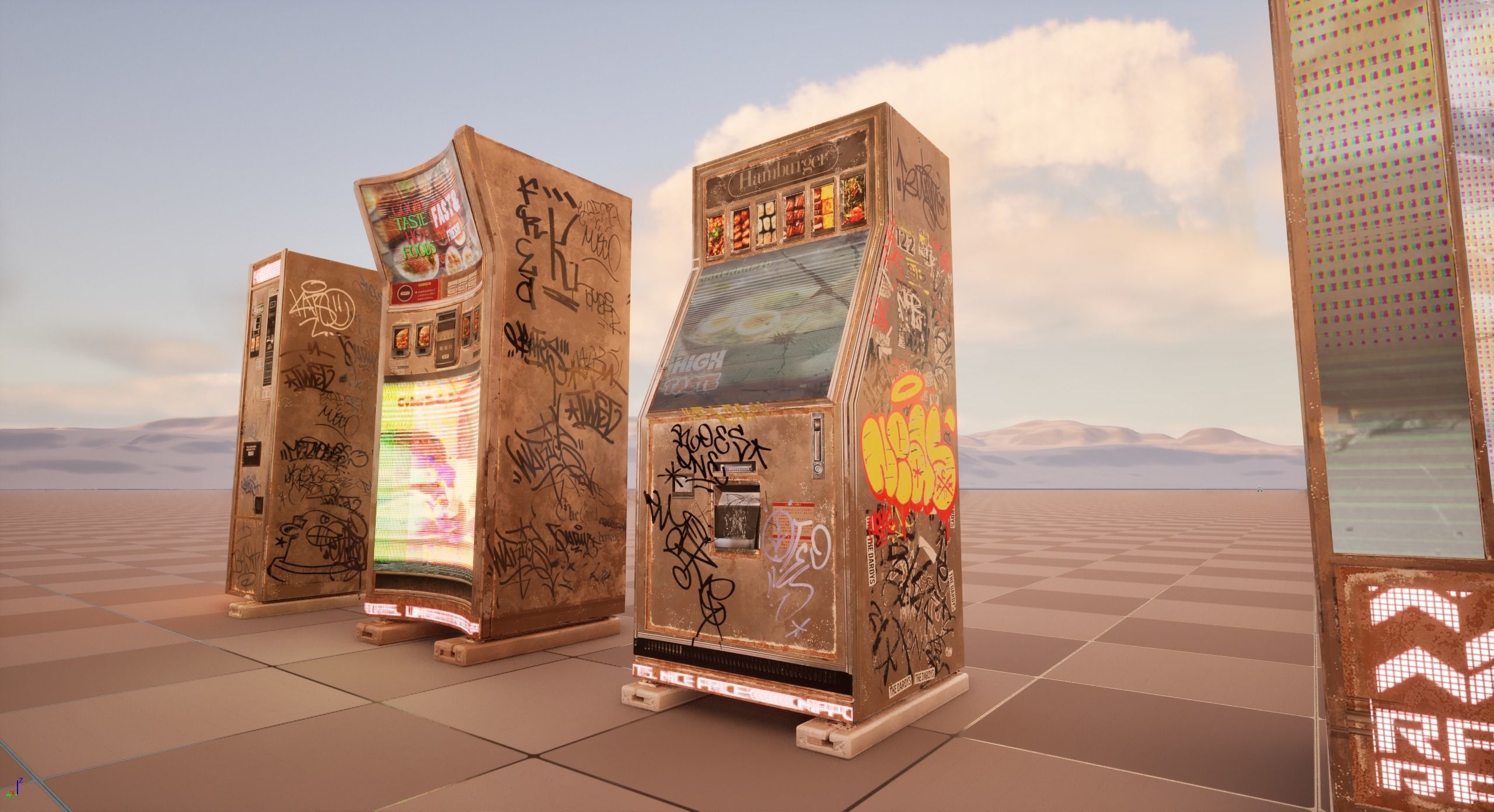 Cyberpunk Food Vending Machine 3D model_16