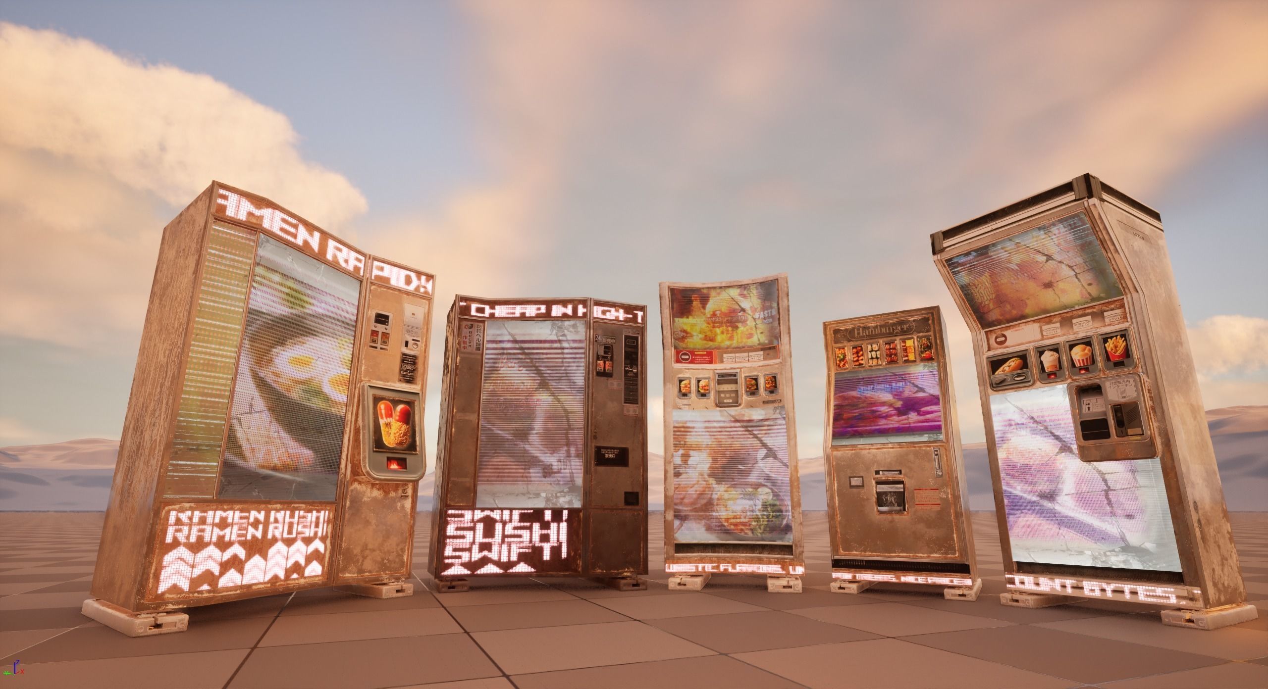 Cyberpunk Food Vending Machine 3D model_9