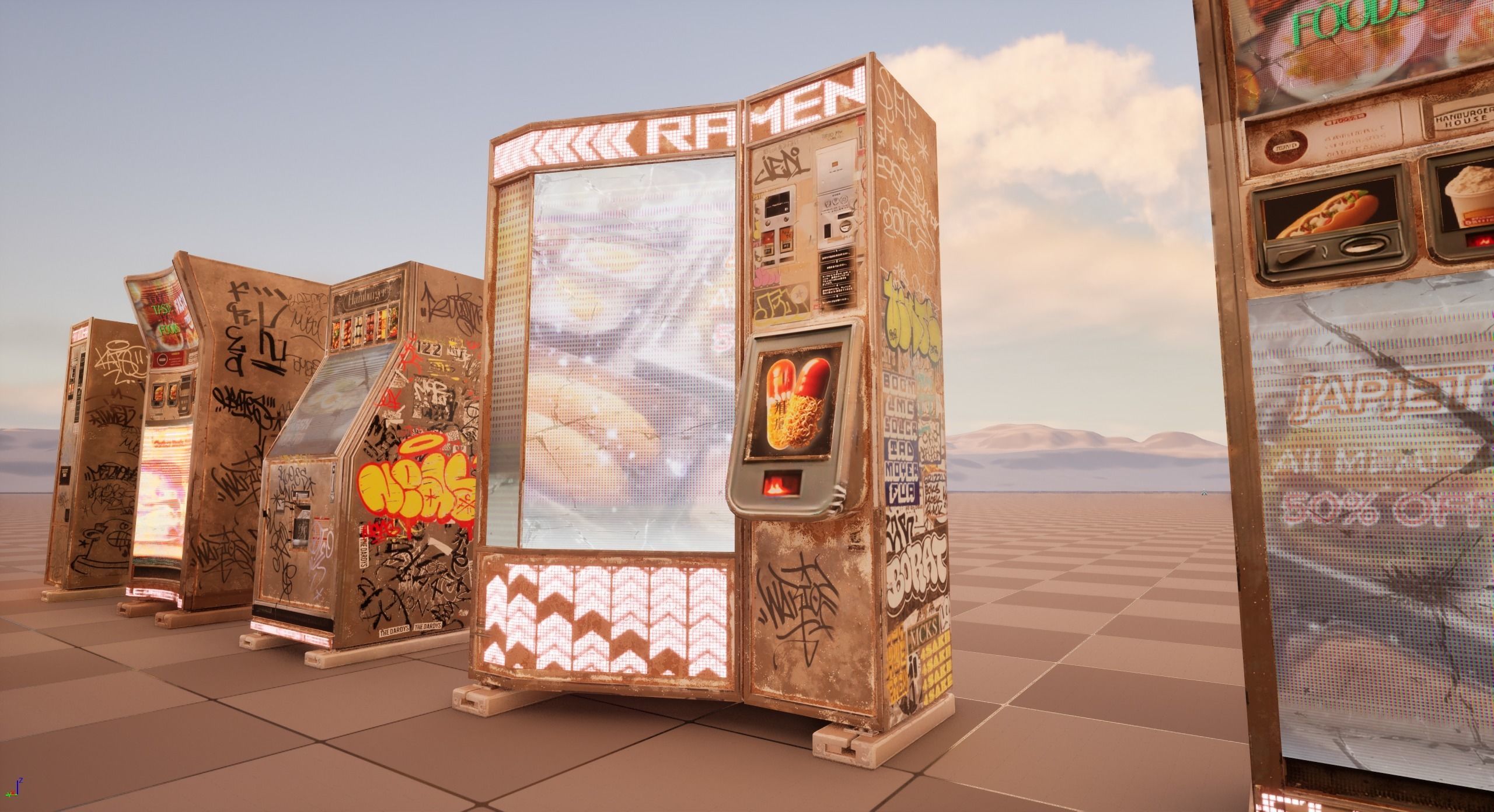 Cyberpunk Food Vending Machine 3D model_12