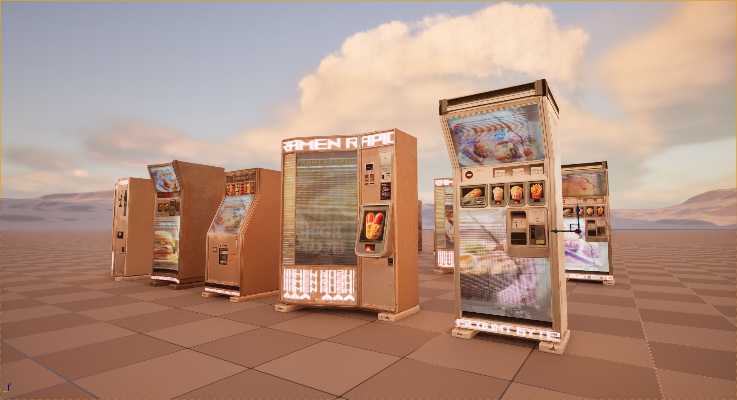 Cyberpunk Food Vending Machine 3D model_3