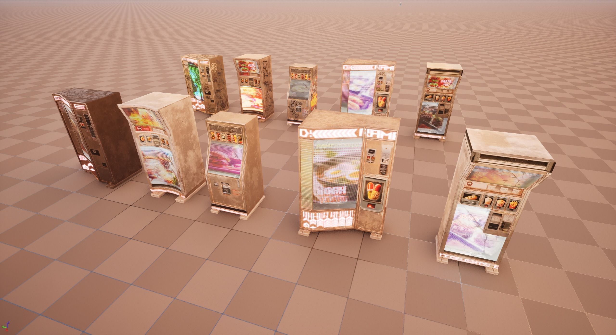 Cyberpunk Food Vending Machine 3D model_14