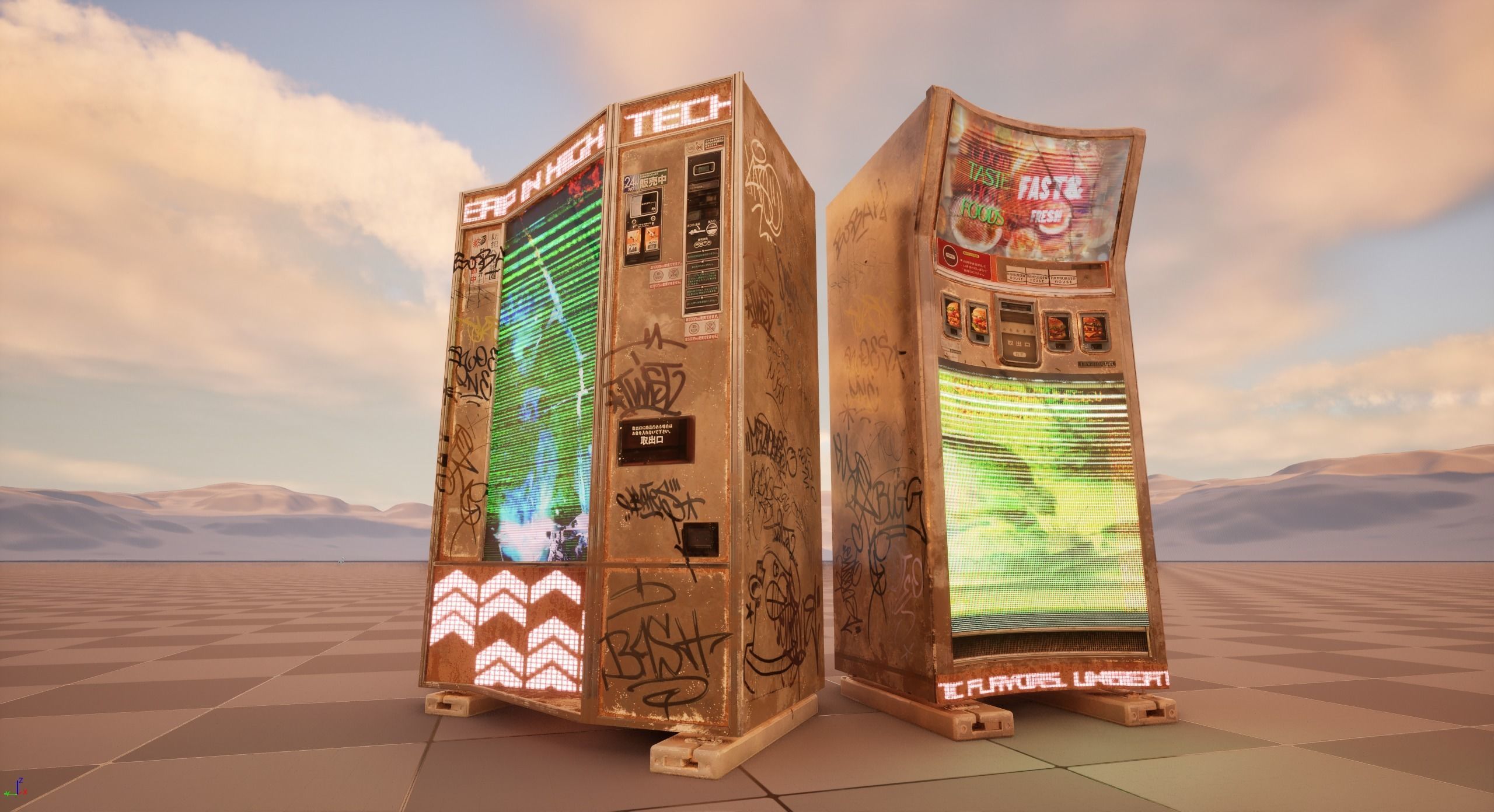 Cyberpunk Food Vending Machine 3D model_5