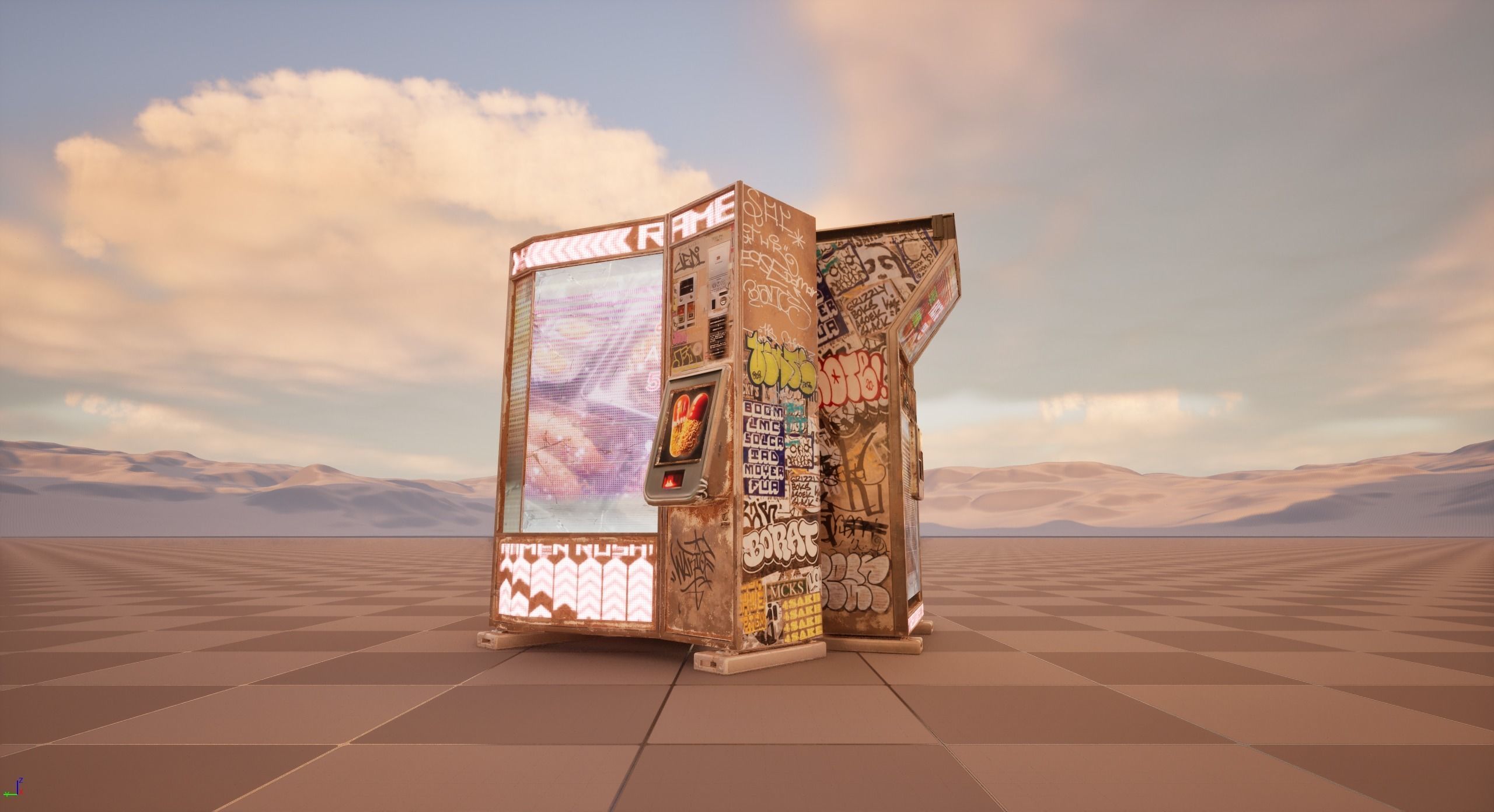 Cyberpunk Food Vending Machine 3D model_4