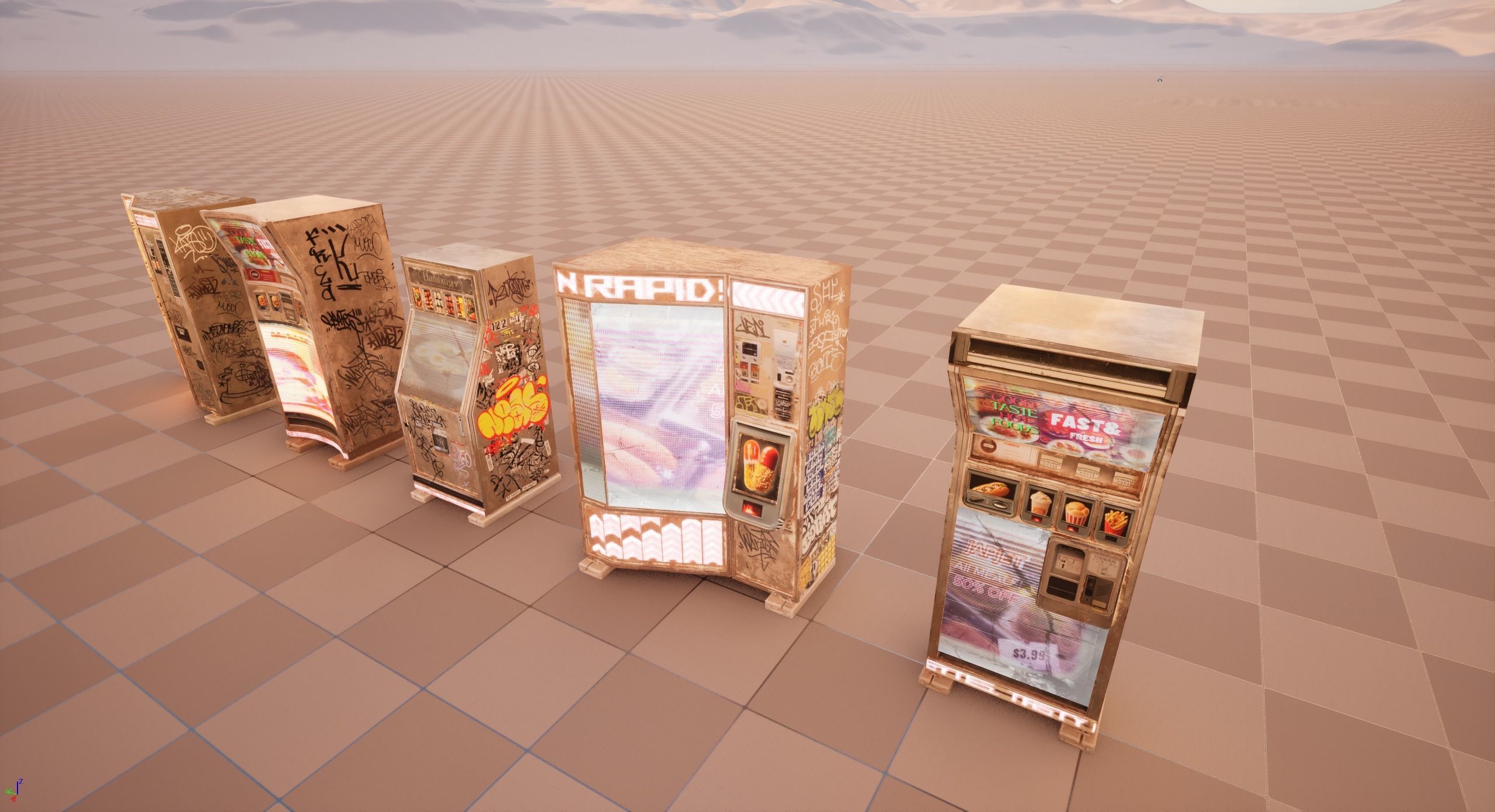 Cyberpunk Food Vending Machine 3D model_15