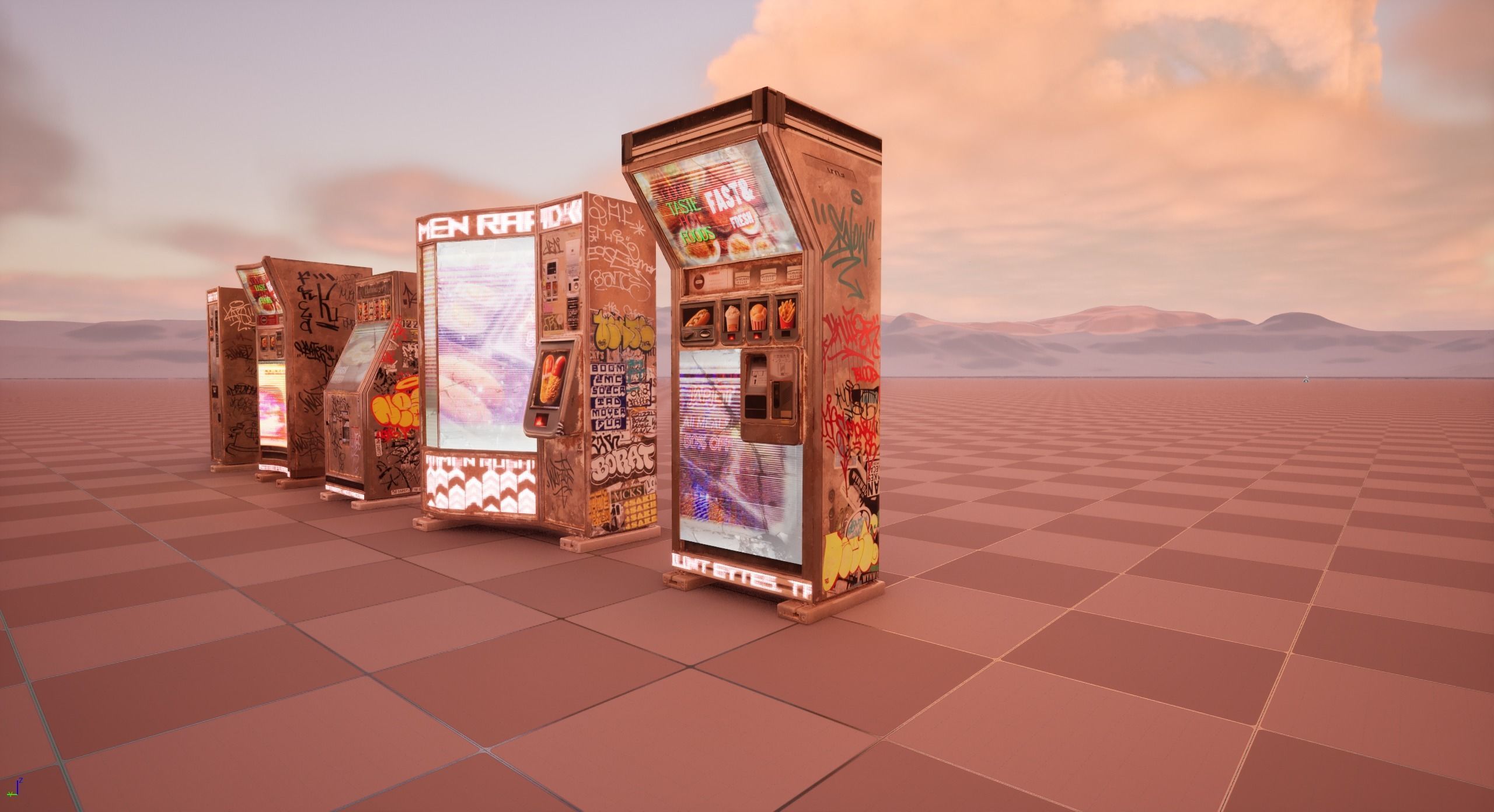 Cyberpunk Food Vending Machine 3D model_2