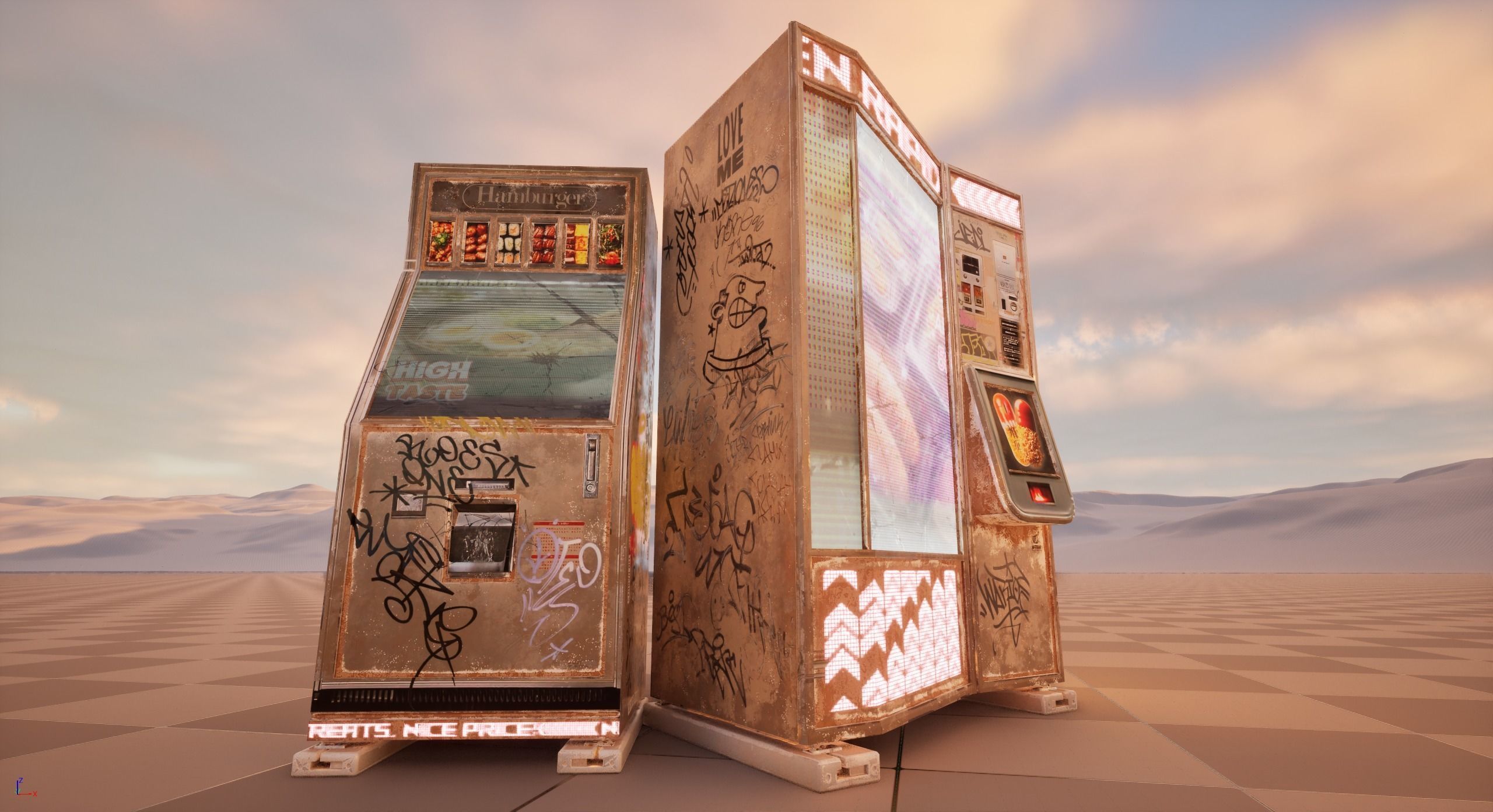 Cyberpunk Food Vending Machine 3D model_7