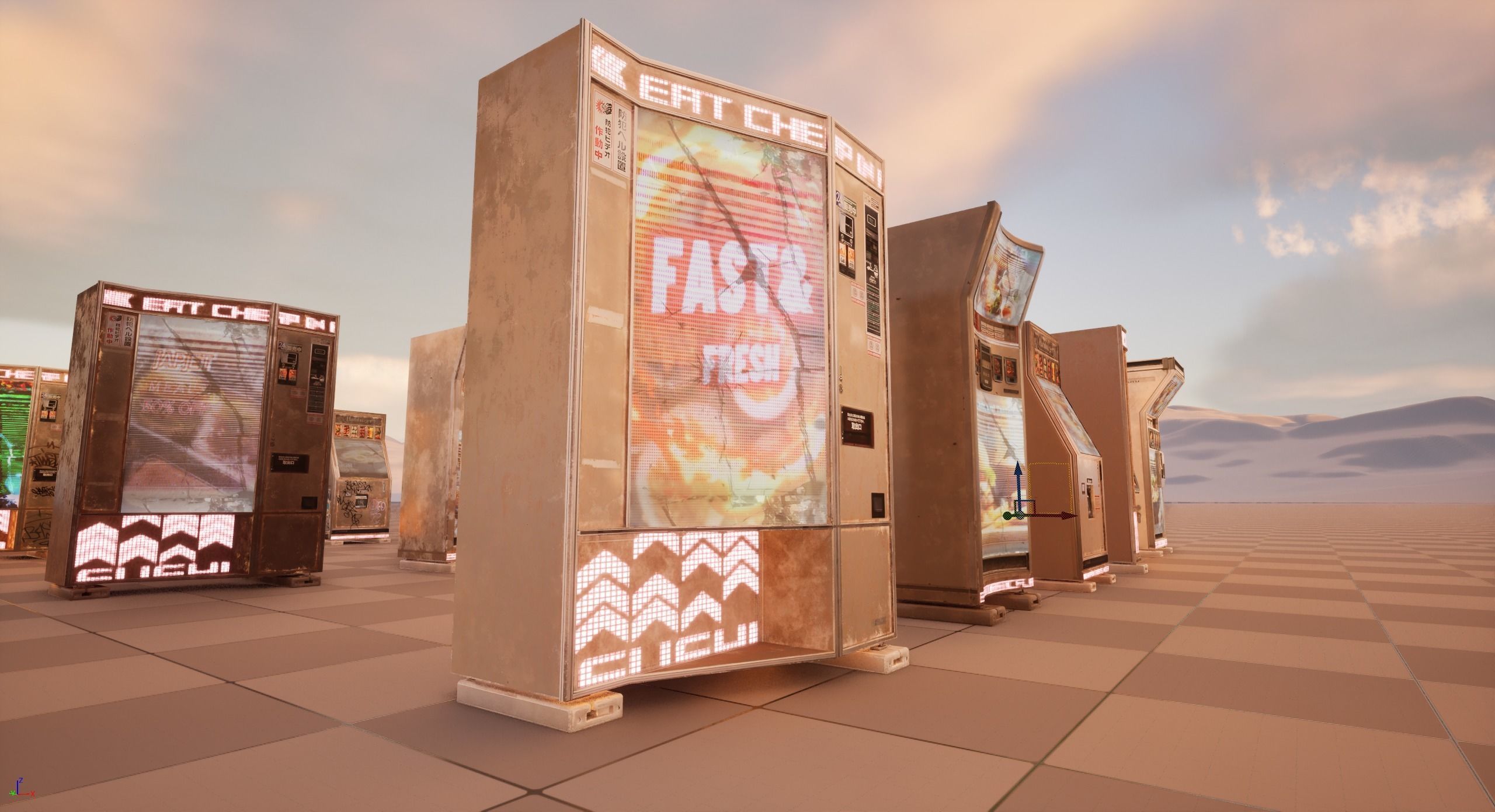 Cyberpunk Food Vending Machine 3D model_10