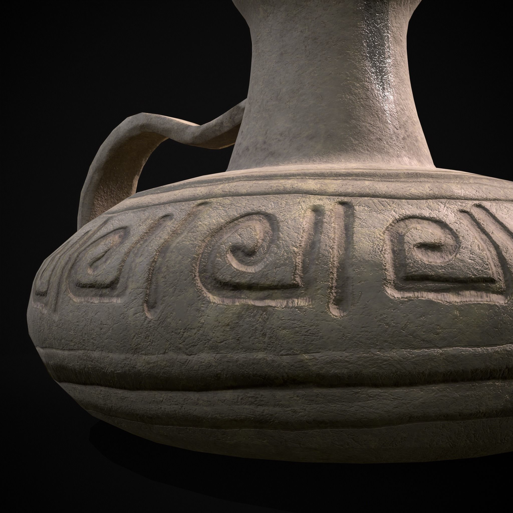 Old Oil Lamp Low-poly 3D model_17