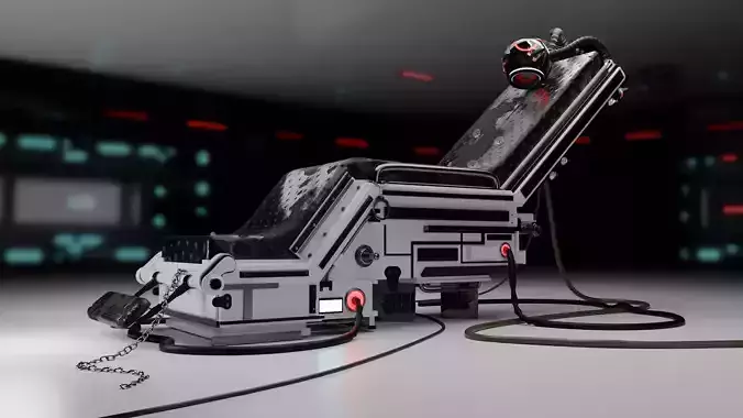 Sci-fi Laboratory Chair Low-poly 3D model