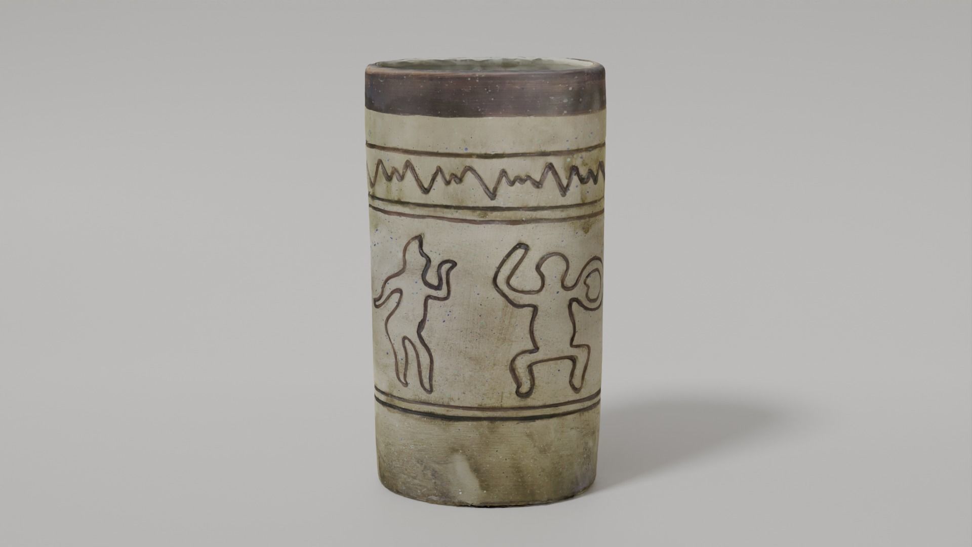 Antique Ceramic Vase Photogrammetry Scanned 3D Model  Low-poly 3D model_16