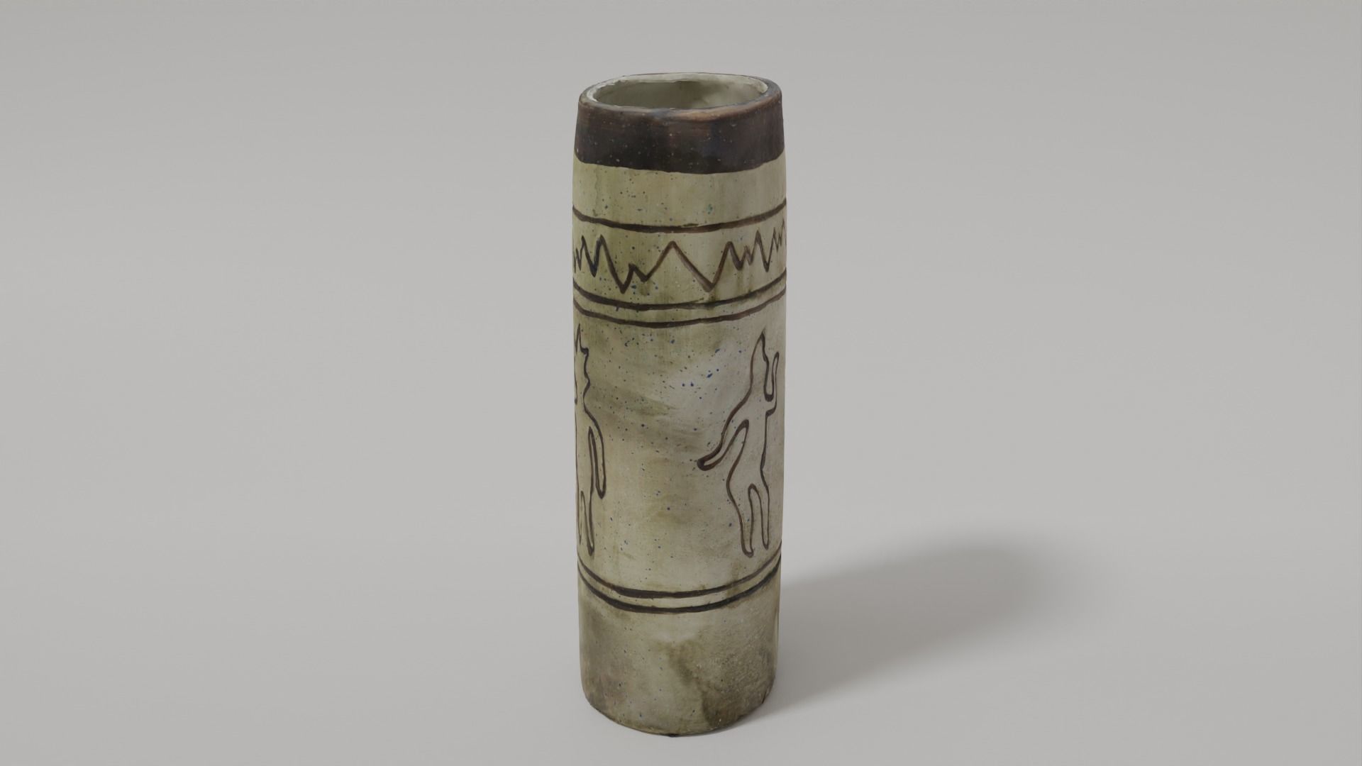 Antique Ceramic Vase Photogrammetry Scanned 3D Model  Low-poly 3D model_22