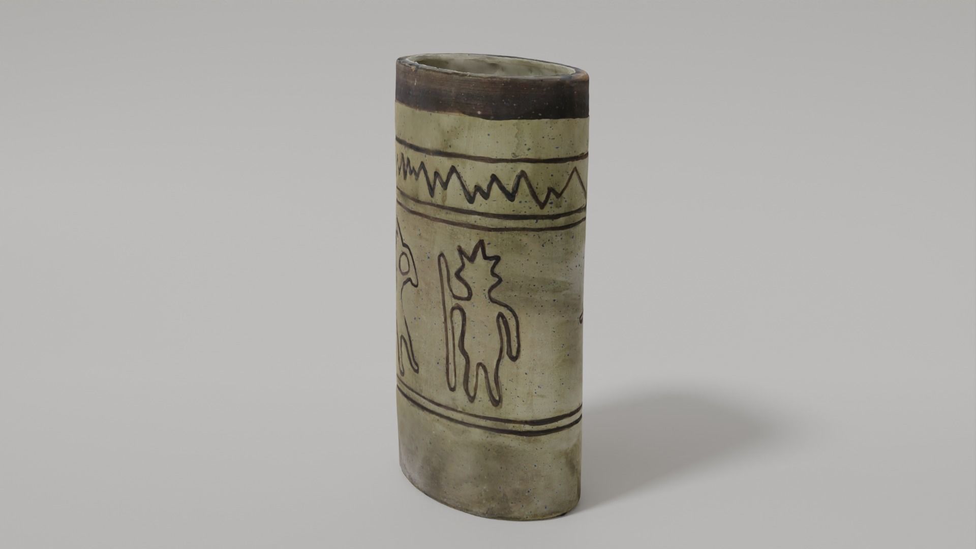 Antique Ceramic Vase Photogrammetry Scanned 3D Model  Low-poly 3D model_25