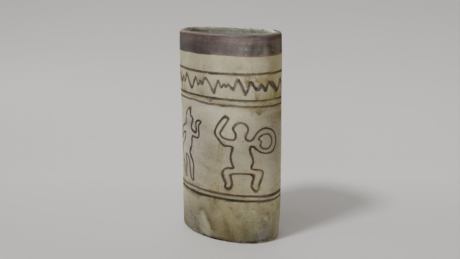 Antique Ceramic Vase Photogrammetry Scanned 3D Model  Low-poly 3D model_14