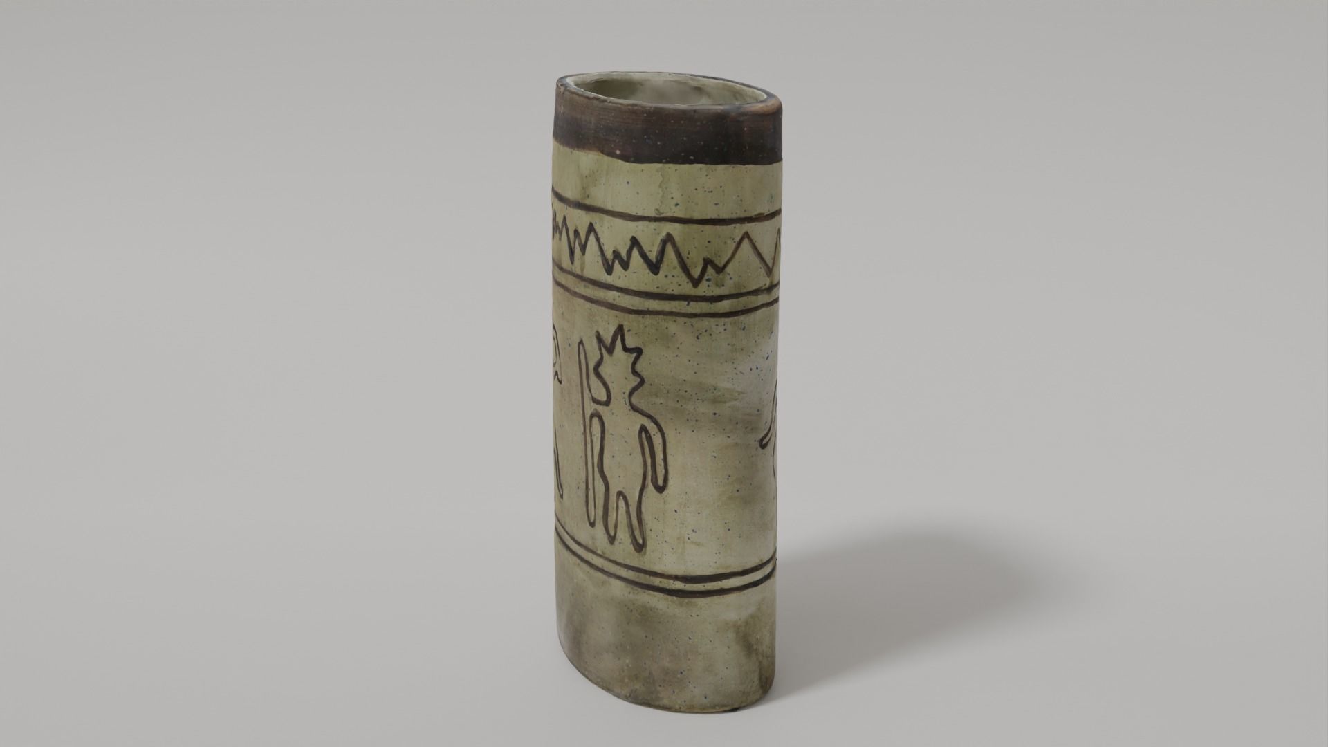 Antique Ceramic Vase Photogrammetry Scanned 3D Model  Low-poly 3D model_24