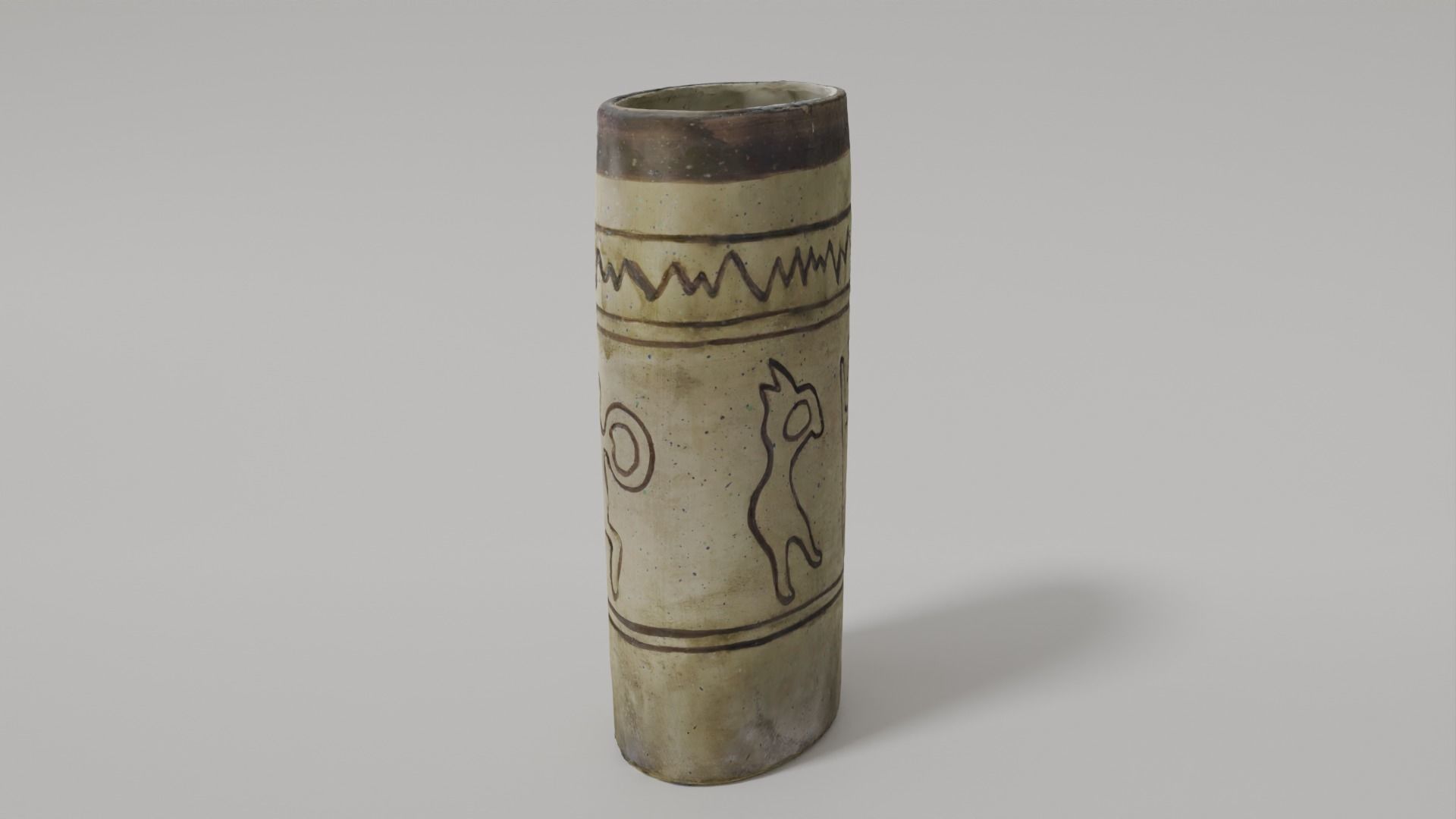 Antique Ceramic Vase Photogrammetry Scanned 3D Model  Low-poly 3D model_9