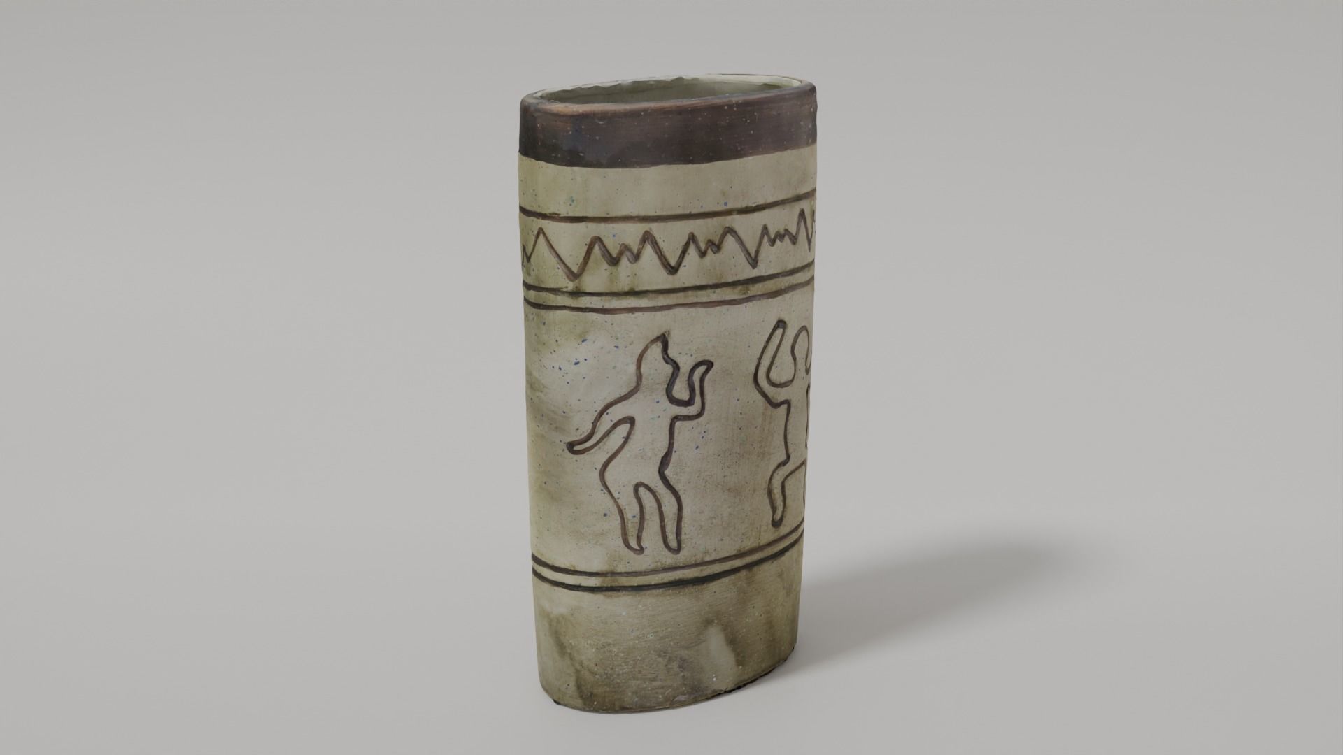 Antique Ceramic Vase Photogrammetry Scanned 3D Model  Low-poly 3D model_19