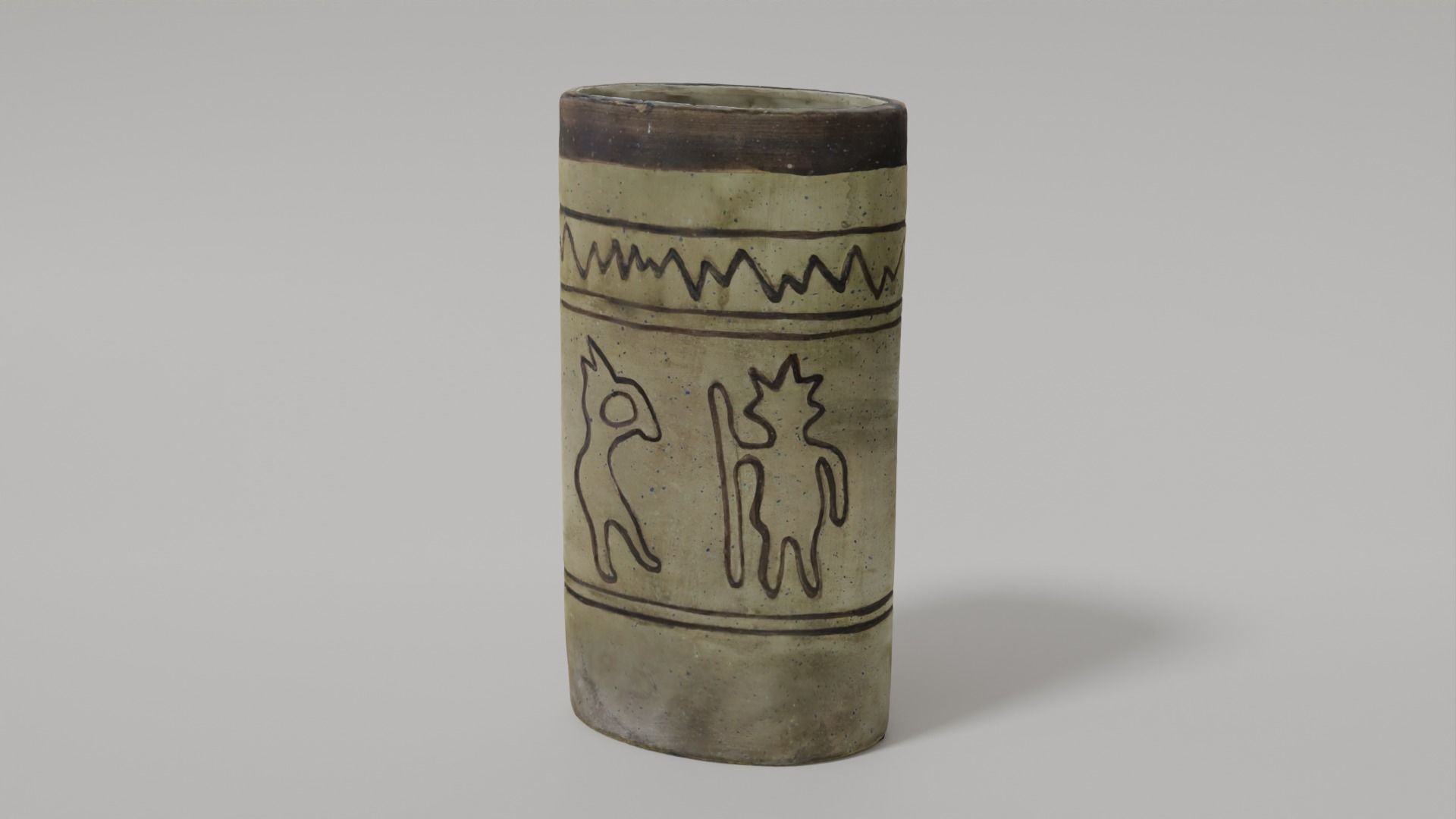 Antique Ceramic Vase Photogrammetry Scanned 3D Model  Low-poly 3D model_27