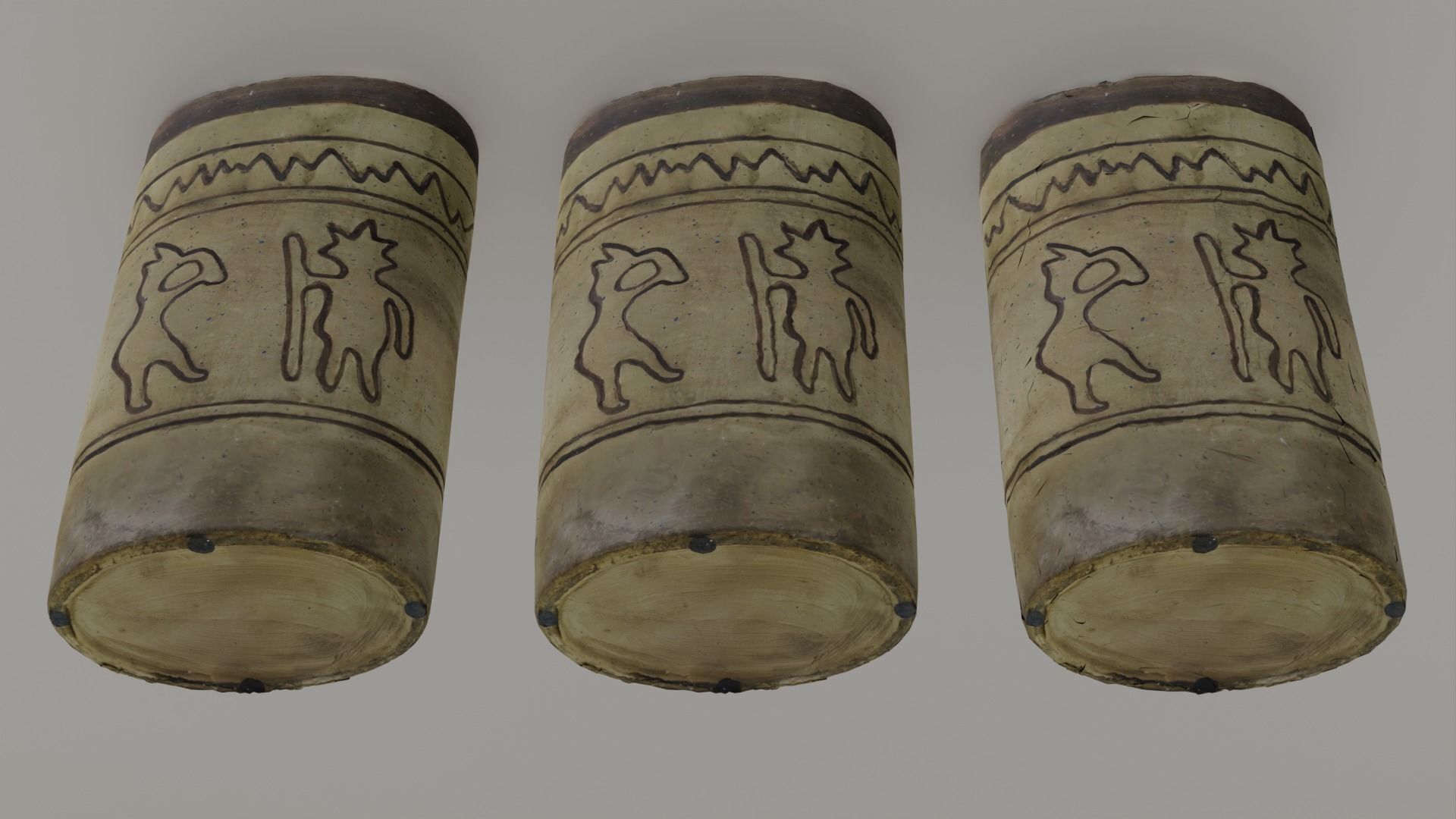 Antique Ceramic Vase Photogrammetry Scanned 3D Model  Low-poly 3D model_4