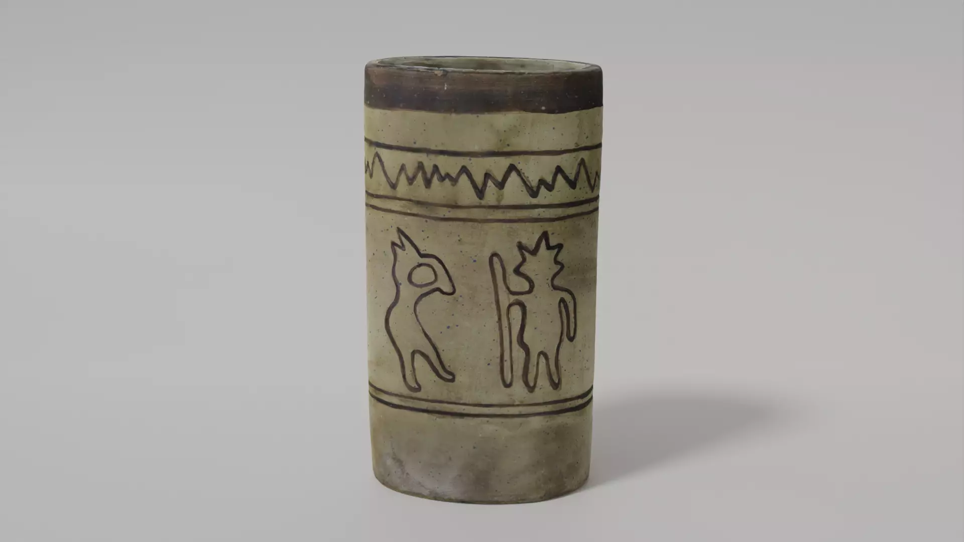 Antique Ceramic Vase Photogrammetry Scanned 3D Model  Low-poly 3D model_0