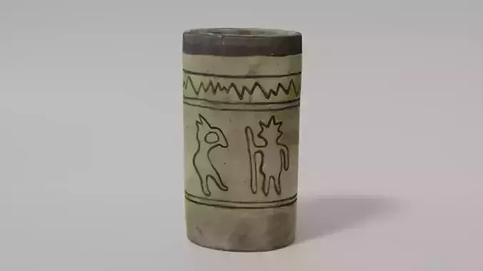 Antique Ceramic Vase Photogrammetry Scanned 3D Model 