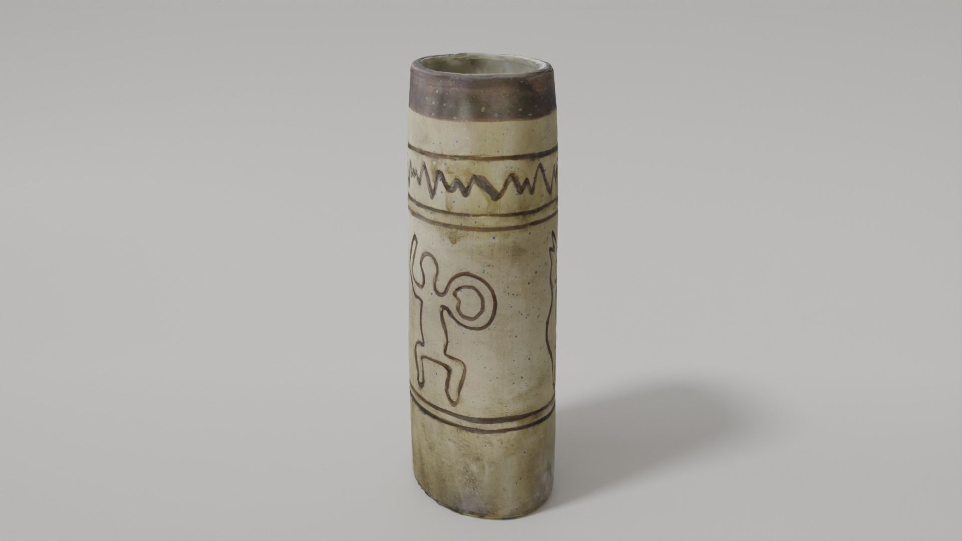 Antique Ceramic Vase Photogrammetry Scanned 3D Model  Low-poly 3D model_11