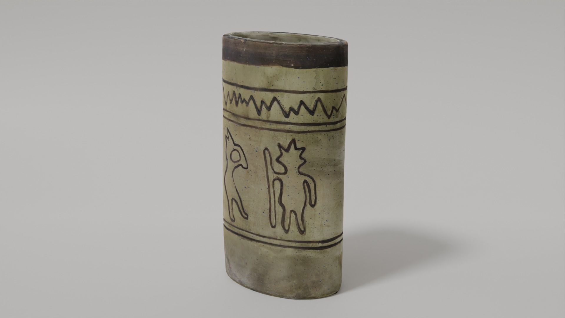 Antique Ceramic Vase Photogrammetry Scanned 3D Model  Low-poly 3D model_26