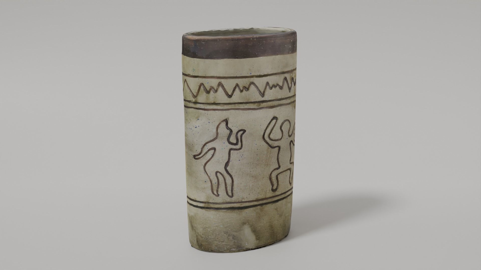 Antique Ceramic Vase Photogrammetry Scanned 3D Model  Low-poly 3D model_18