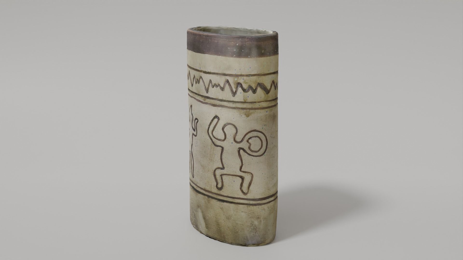 Antique Ceramic Vase Photogrammetry Scanned 3D Model  Low-poly 3D model_13