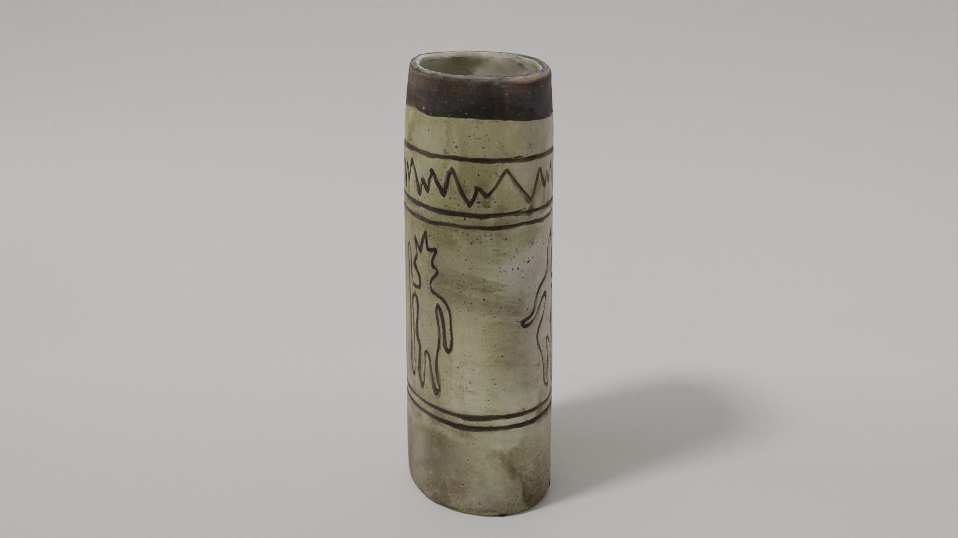 Antique Ceramic Vase Photogrammetry Scanned 3D Model  Low-poly 3D model_23