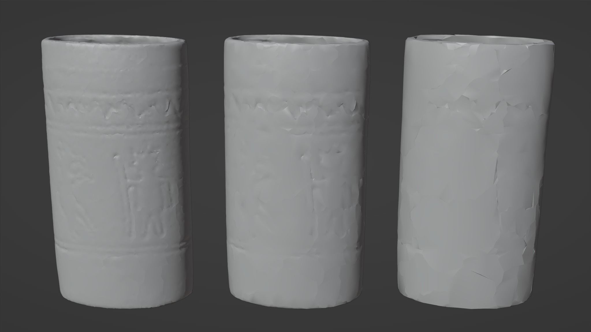 Antique Ceramic Vase Photogrammetry Scanned 3D Model  Low-poly 3D model_2