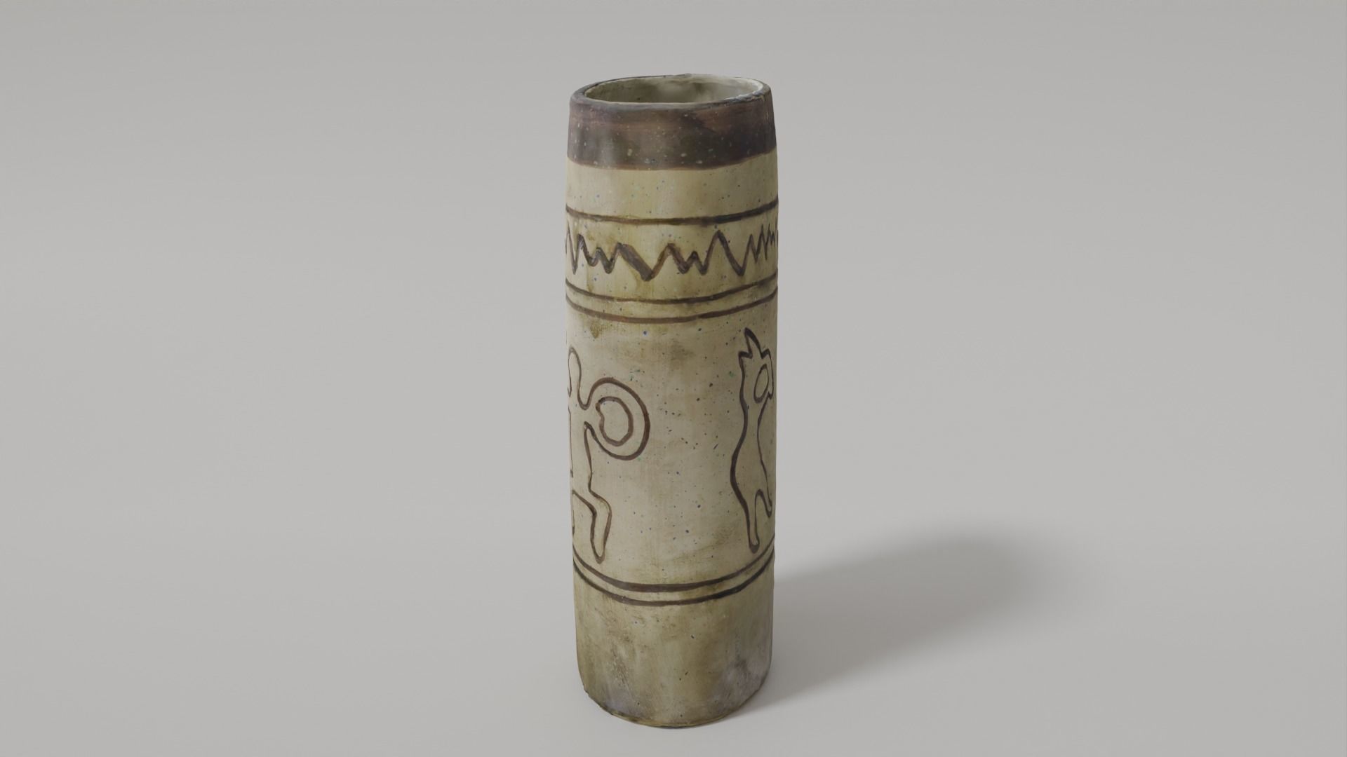 Antique Ceramic Vase Photogrammetry Scanned 3D Model  Low-poly 3D model_10