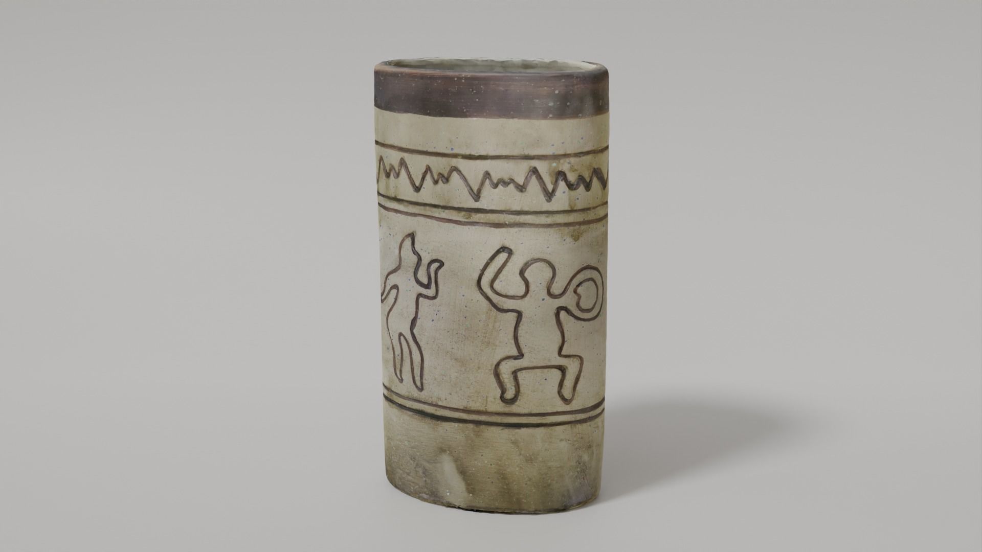 Antique Ceramic Vase Photogrammetry Scanned 3D Model  Low-poly 3D model_15