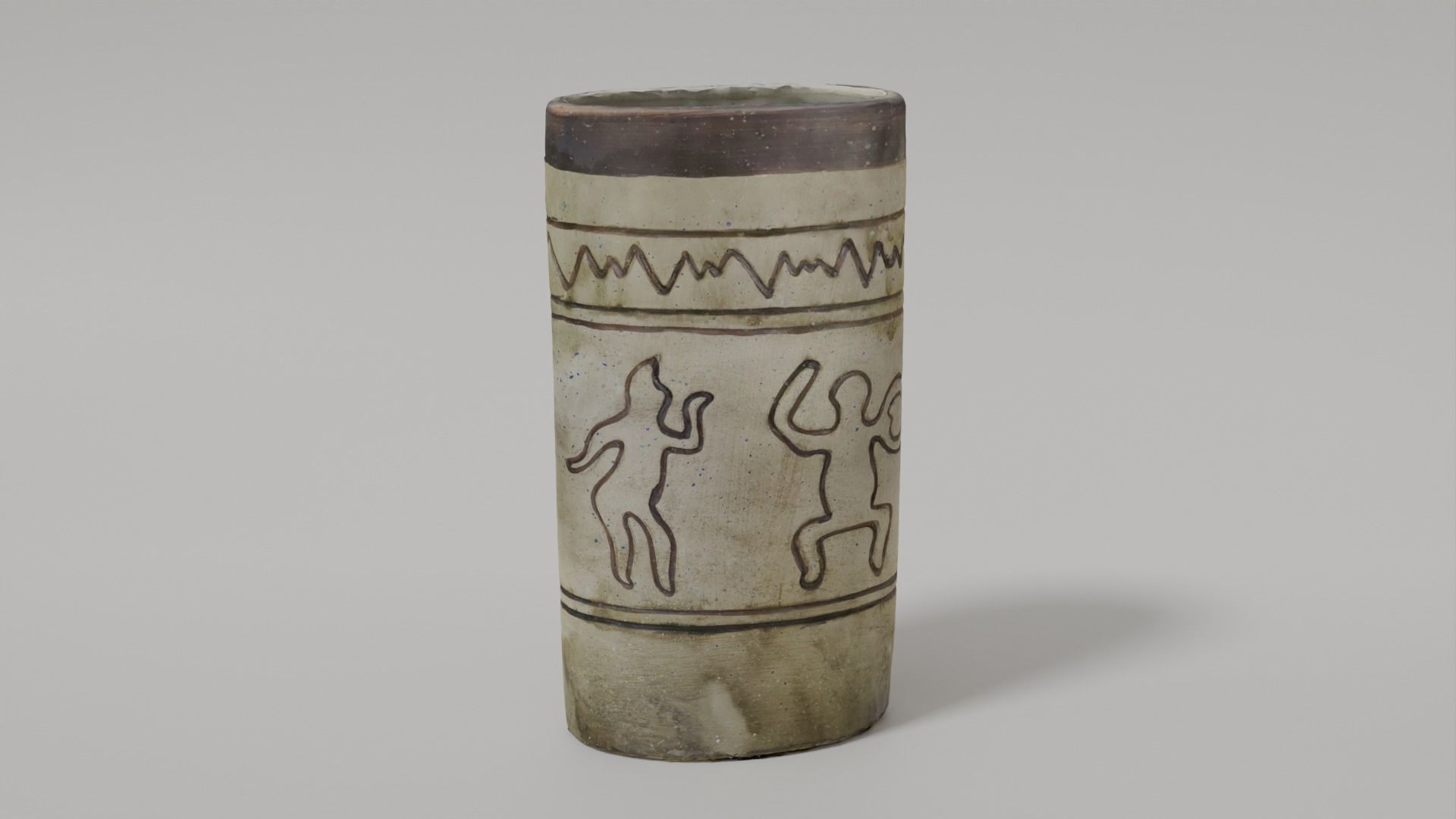 Antique Ceramic Vase Photogrammetry Scanned 3D Model  Low-poly 3D model_17