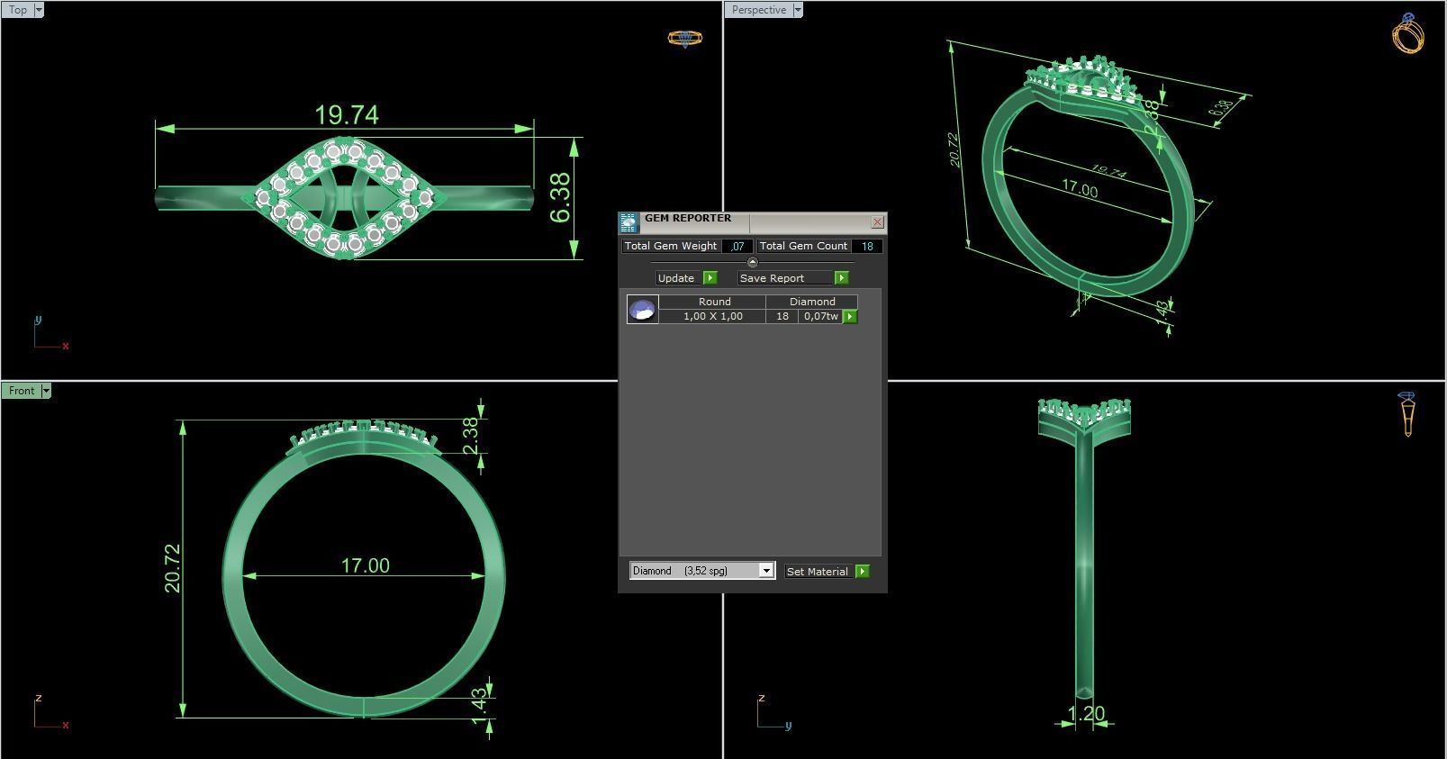 Minimalist Ring 813 3D print model_9