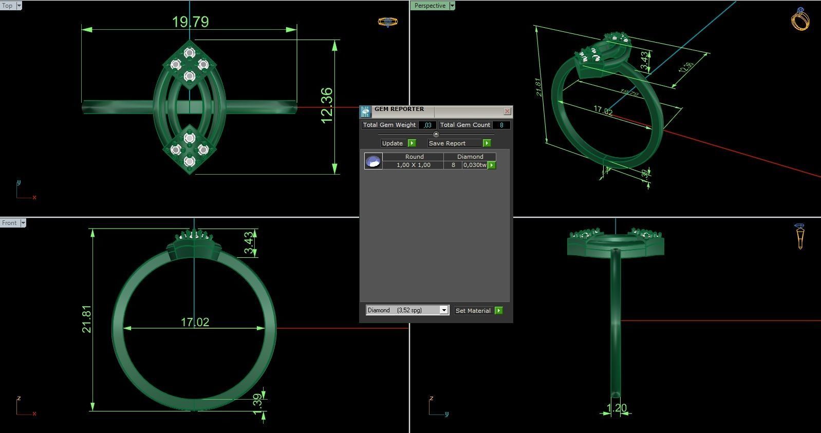 Minimalist Ring 815 3D print model_6