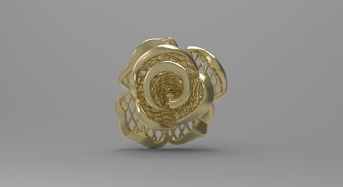 2 TWO ROSE Ring 3d model  3D print model