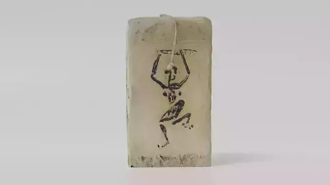 Antique Candle Photogrammetry Scanned 3D Model  Realism Low-poly 3D model