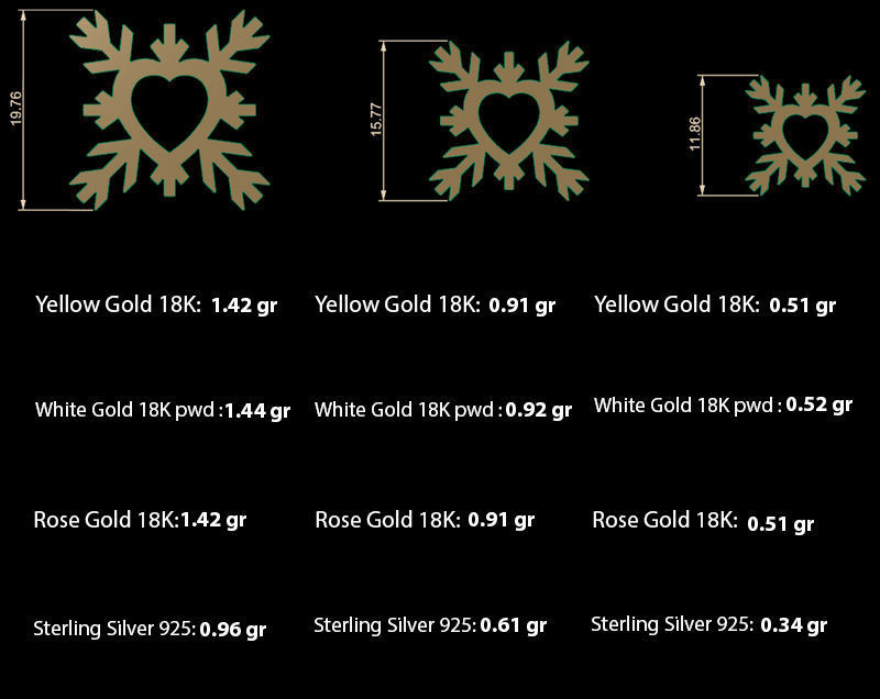 12 Pieces SnowFlake 3D print model 3D print model_4