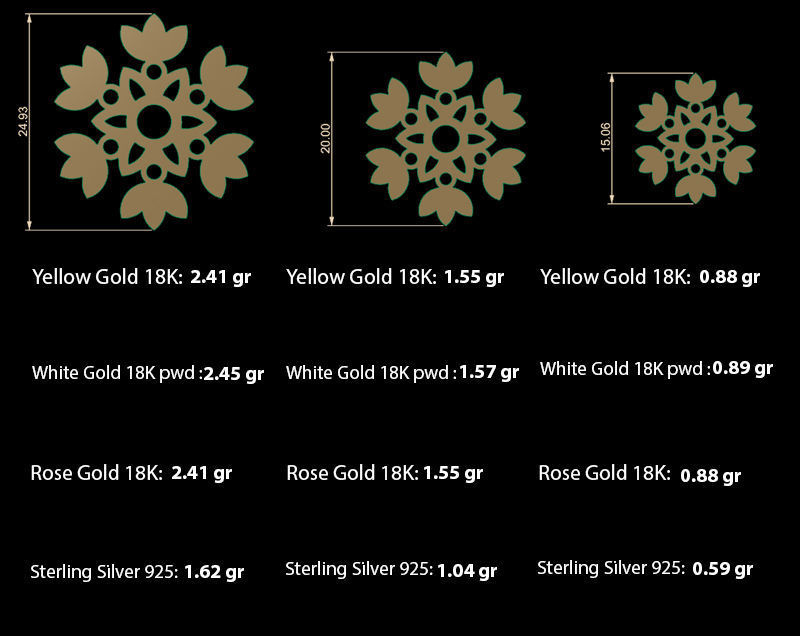 12 Pieces SnowFlake 3D print model 3D print model_2
