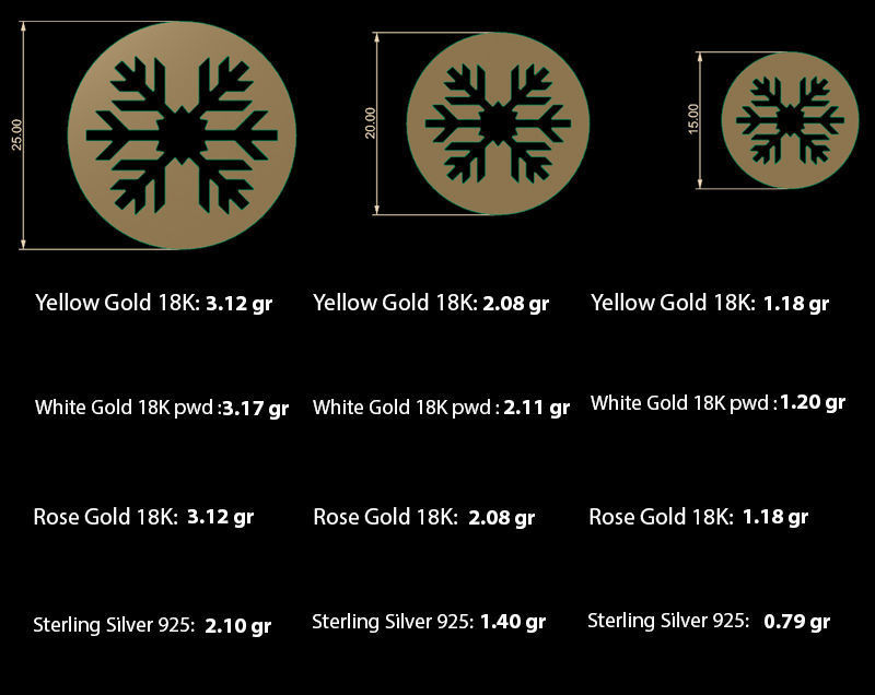 12 Pieces SnowFlake 3D print model 3D print model_1